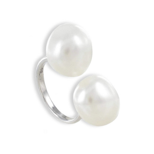 ANILLO CON 2 PERLAS 12-13 MILÍMETROS