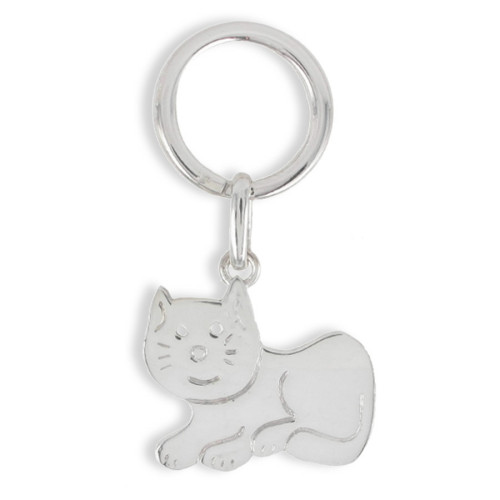 LLAVERO GATO DE PLATA