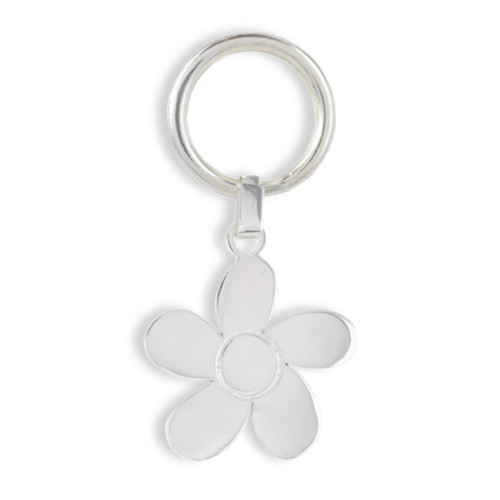 LLAVERO FLOR DE PLATA