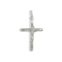 COLGANTE CRUZ PLATA MEDIA CAÑA CON CRISTO 2,8 X 2 CM