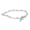 ROSARIO DE PULSERA PLATA CON BOLITAS