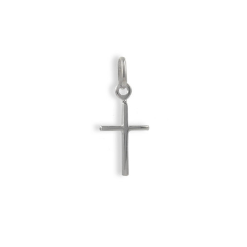 COLGANTE CRUZ PLATA TUBO CUADRADO 2 X 1 CM
