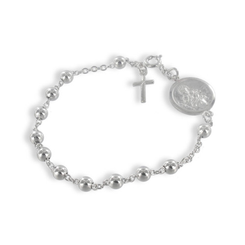 ROSARIO DE PULSERA CON ESCAPULARIO 17 MM