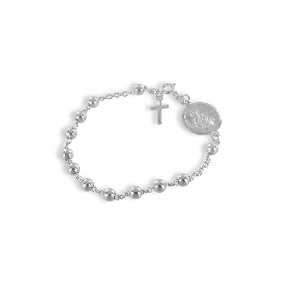ROSARIO DE PULSERA CON ESCAPULARIO 17 MM