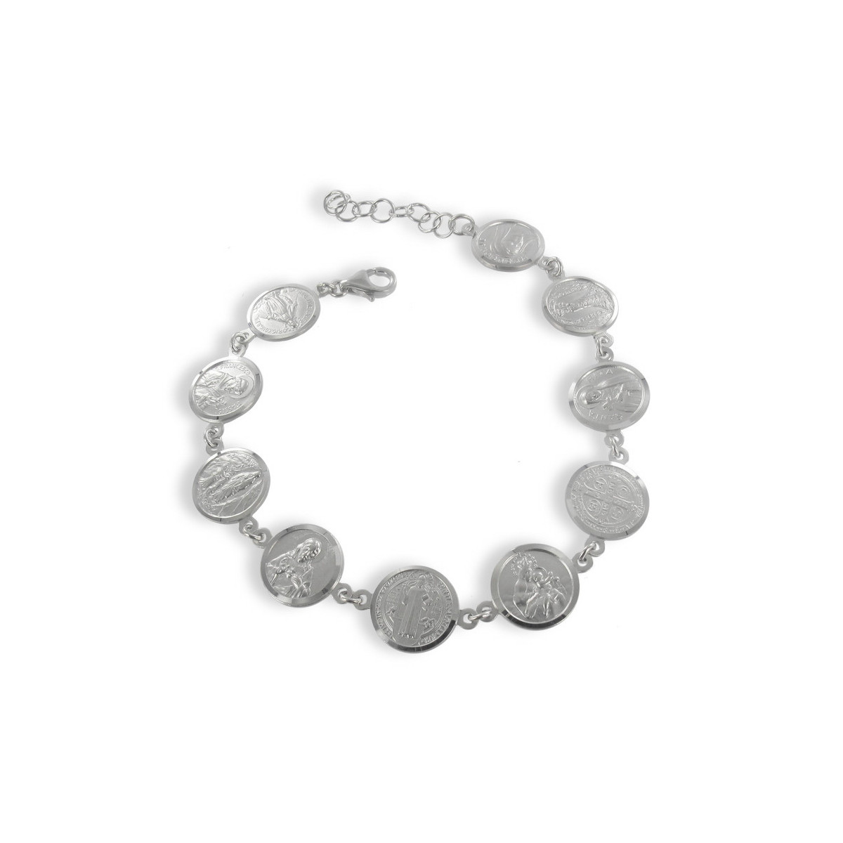 PULSERA 10 MEDALLAS RELIGIOSAS
