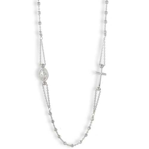 COLLAR ROSARIO PLATA 45 CM