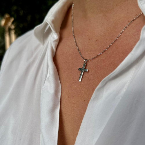 CADENA DE PLATA CON CRUZ