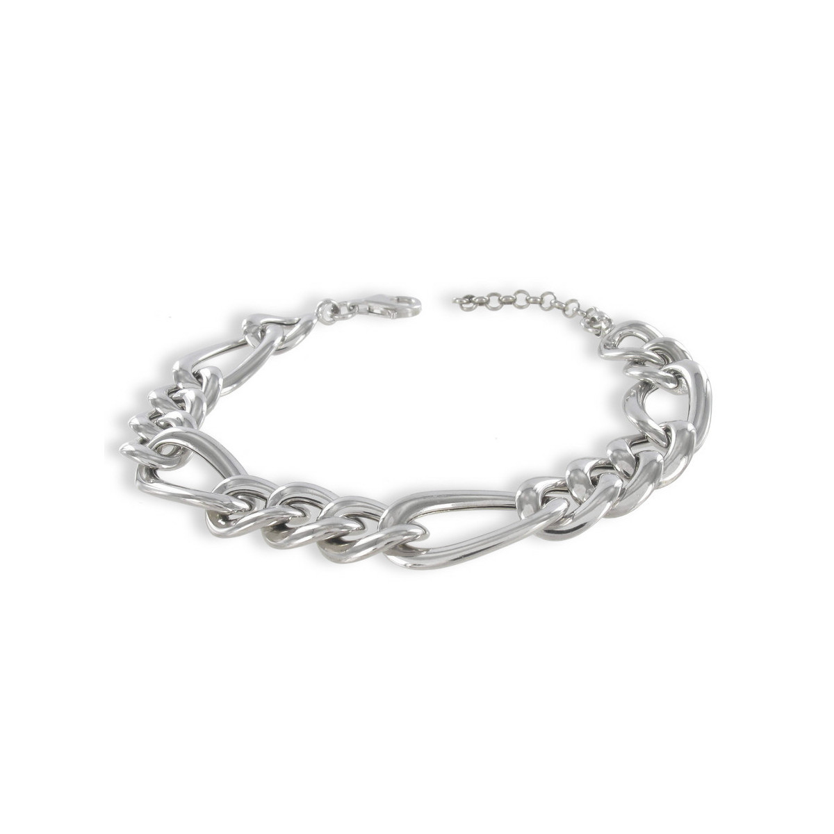 PULSERA VOLUMEN HUECA PLATA