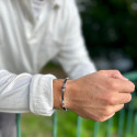 PULSERA CAUCHO Y PLATA