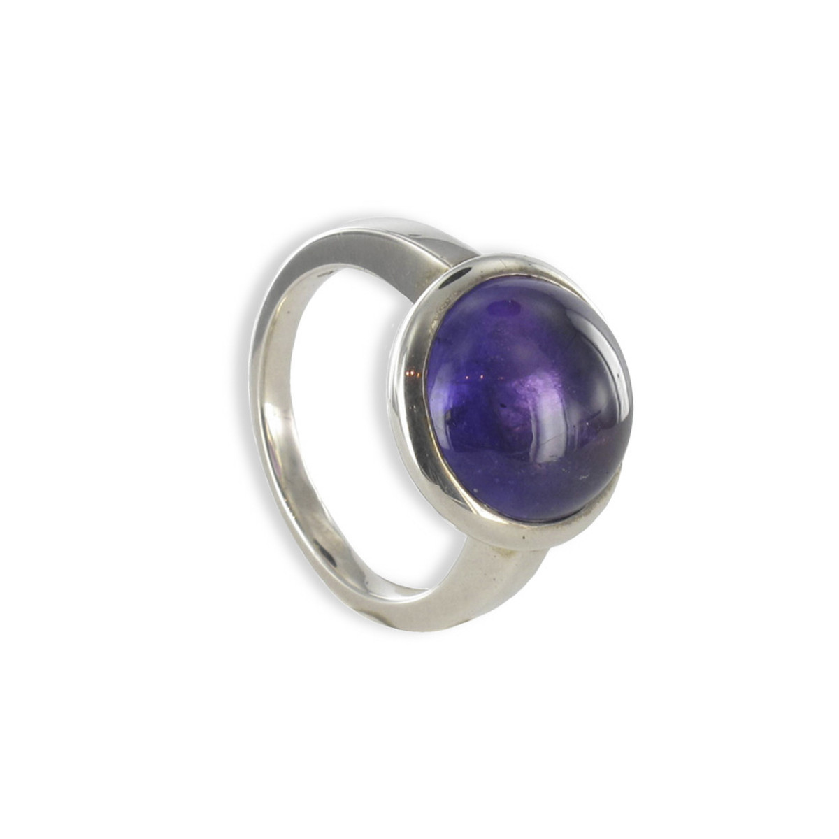 ANILLO CON AMATISTA REDONDA