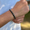 PULSERA BOLAS AGATA NEGRA 6 MM PULSERA BOLAS AGATA NEGRA 6 MM