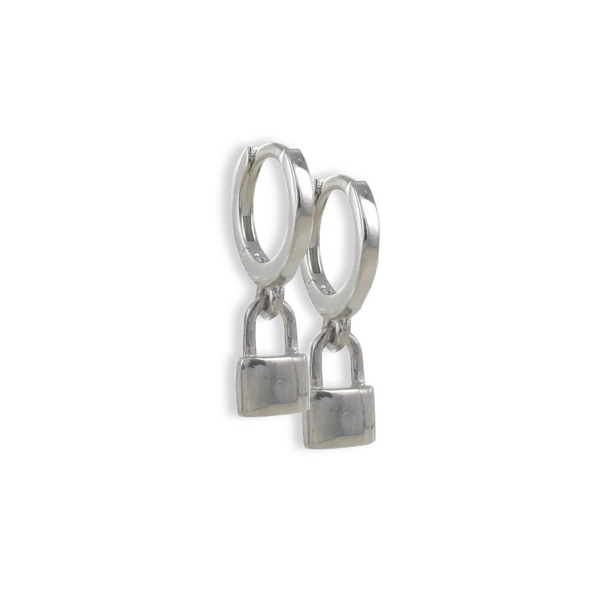 AROS DE PLATA CON CANDADO