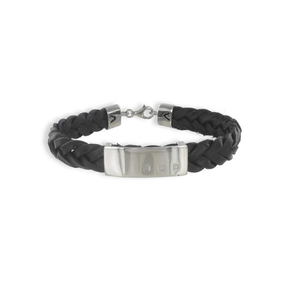 PULSERA DE CUERO DE HOMBRE CON PLACA