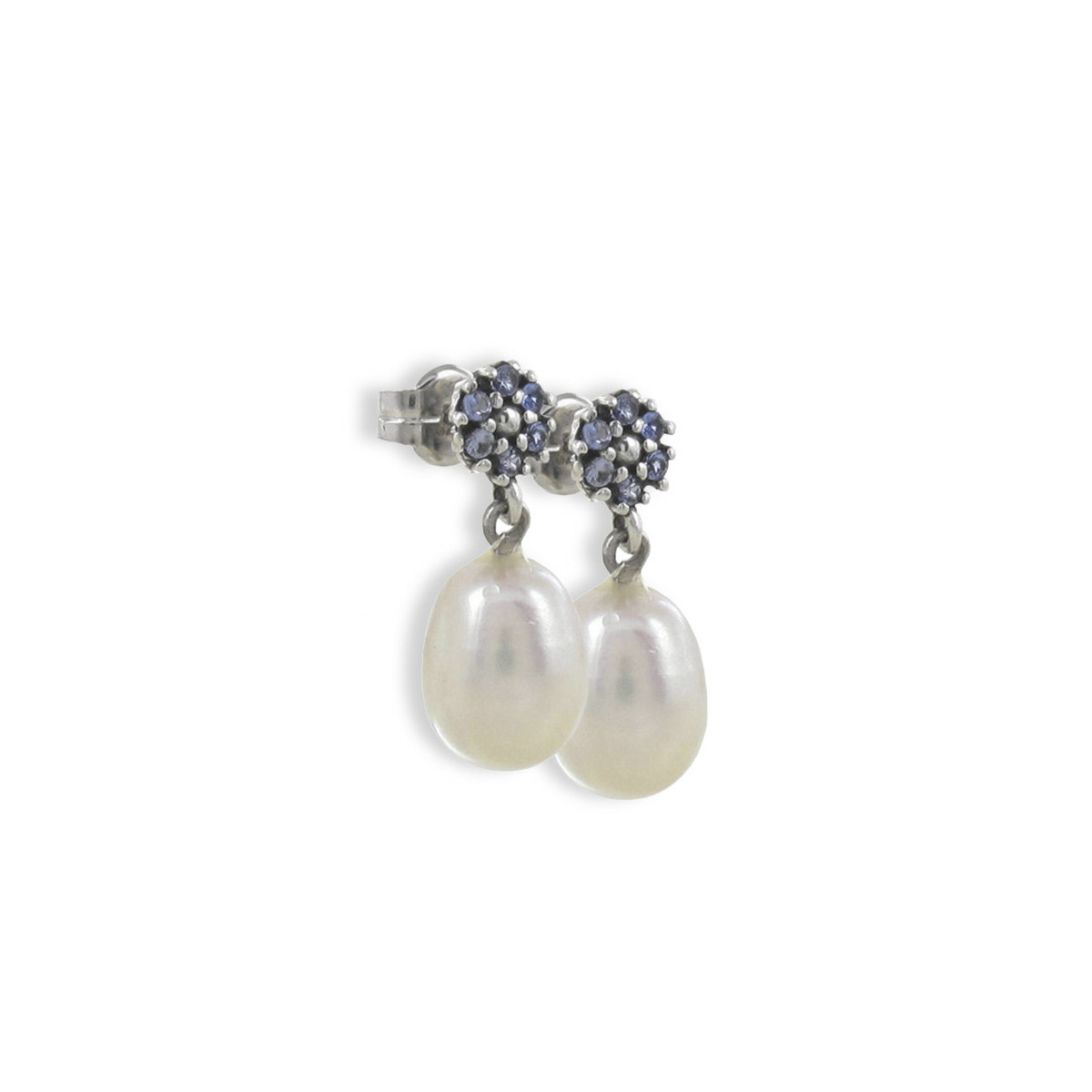 PENDIENTES PLATA CON COLGANTE PERLA
