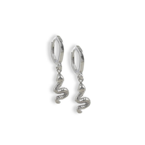 AROS DE PLATA CON SERPIENTE