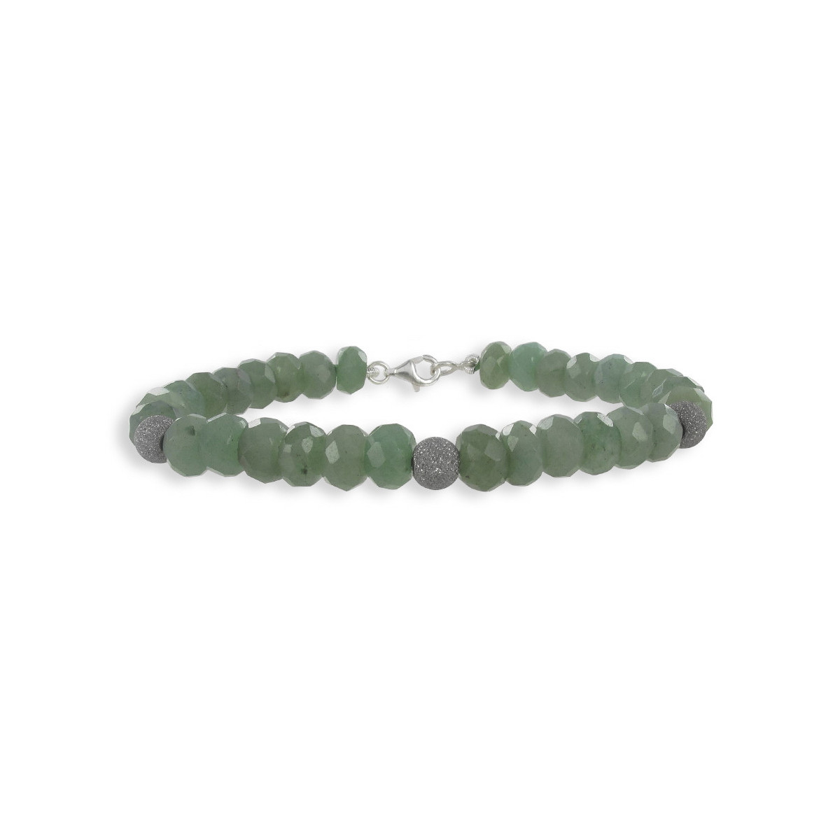 PULSERA PLATA Y AVENTURINA