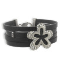 PULSERA CAUCHO Y PLATA
