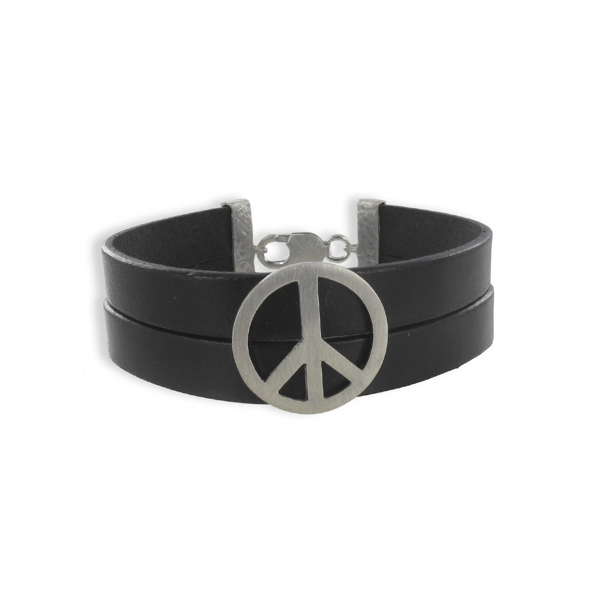 PULSERA CUERO Y PLATA