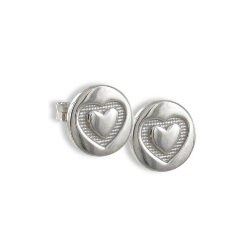 PENDIENTES DE BOTÓN CON CORAZONES