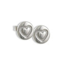 PENDIENTES DE BOTÓN CON CORAZONES