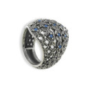 ANILLO PLATA VOLUMEN CON TURQUESAS