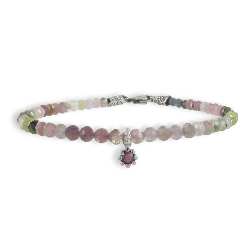 PULSERA DE PLATA CON RUBI MINI