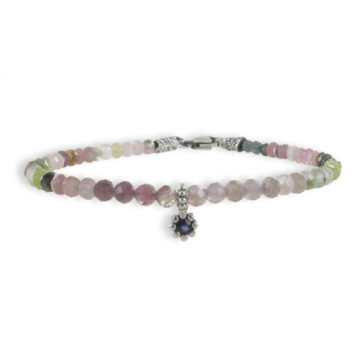 PULSERA PIEDRAS NATURALES Y PLATA