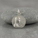 MEDALLA VIRGEN DE MONTSERRAT PLATA 925 18MM